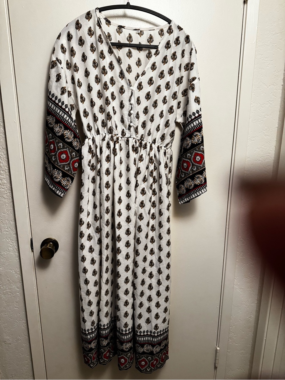 Bohemian Block print Maxi Dress size M